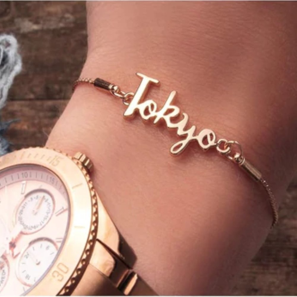 Ashley Bridget 'Tokyo' 14K Gold Plated Bracelet